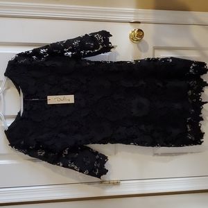 XL black lace 3/4 sleeve dress